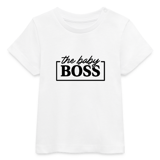 the baby Boss - Bio Baby T-Shirt - Weiß