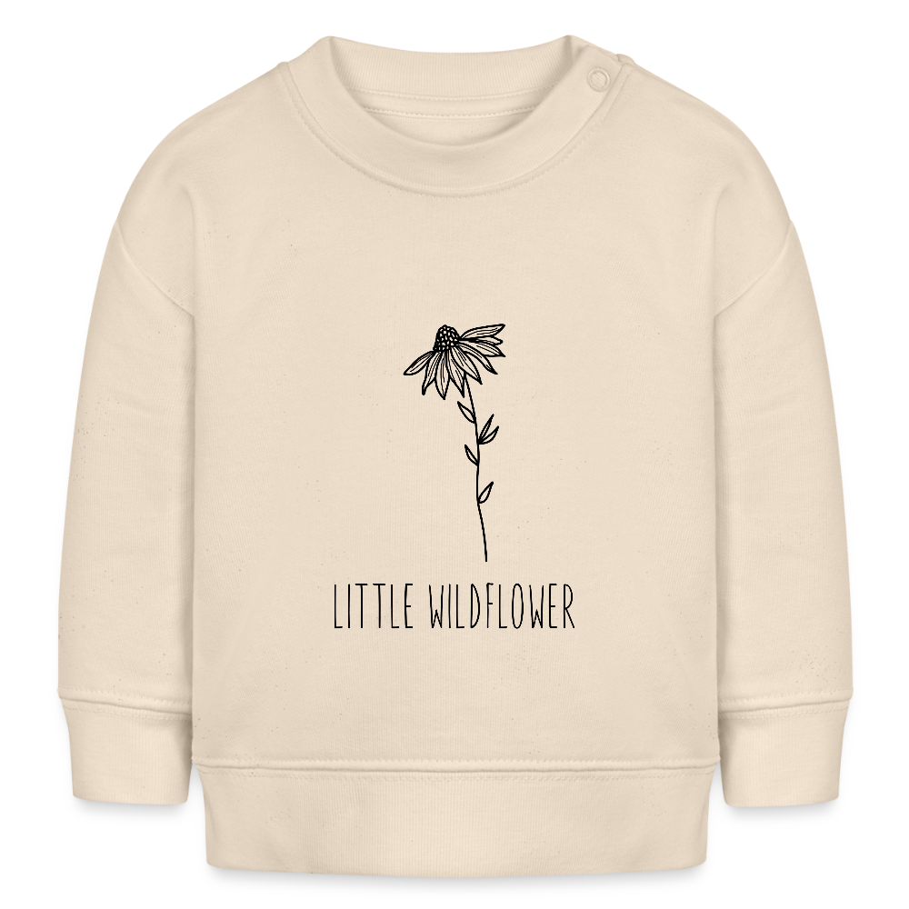 Little wildflower - Bio Baby Sweatshirt - Weißgrau