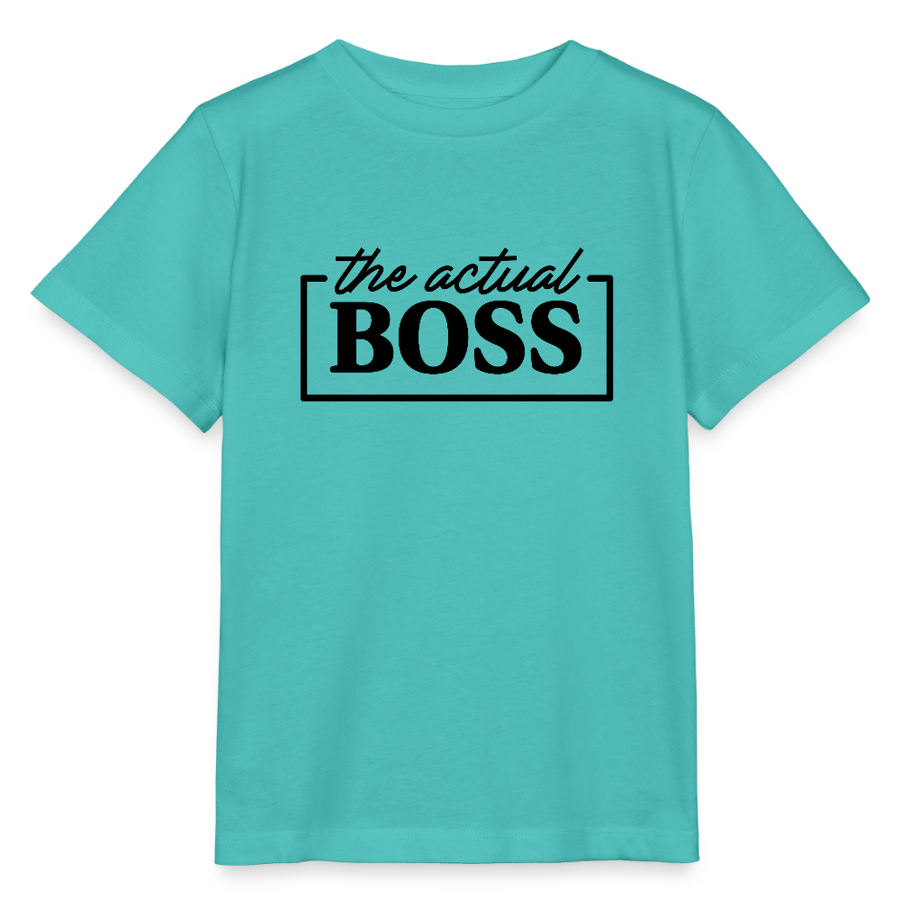 The actual Boss - Bio Kinder T-Shirt - Poolblau