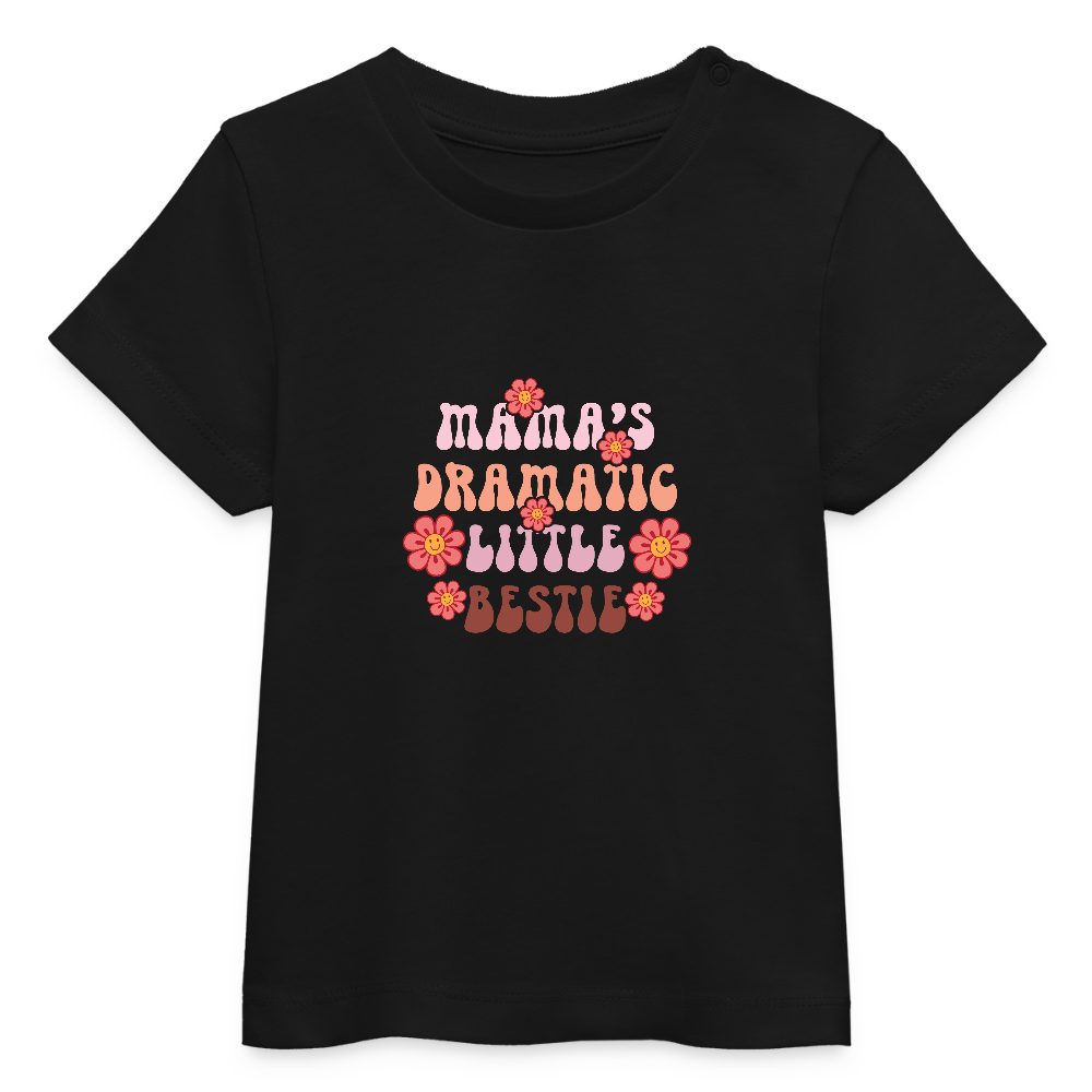 Mama's Bestie - Bio Baby T-Shirt - Schwarz