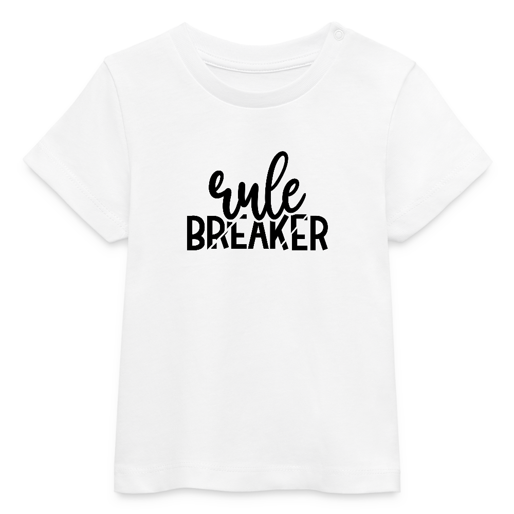 Rule Breaker - Baby Bio-T-Shirt - Weiß