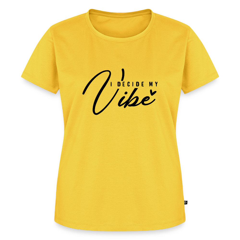 I decide my Vibe - Bio Frauen T-Shirt - Gelb