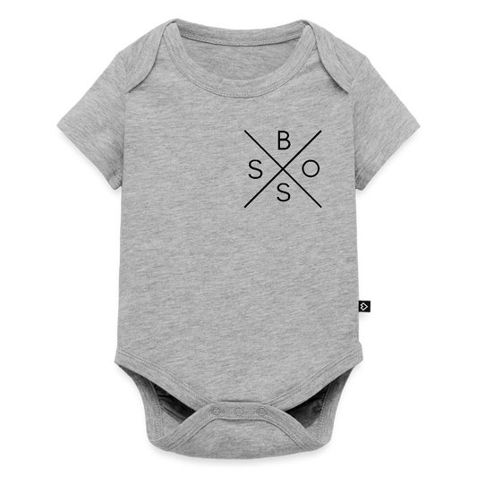Boss - Bio kurzarm Body - Grau meliert