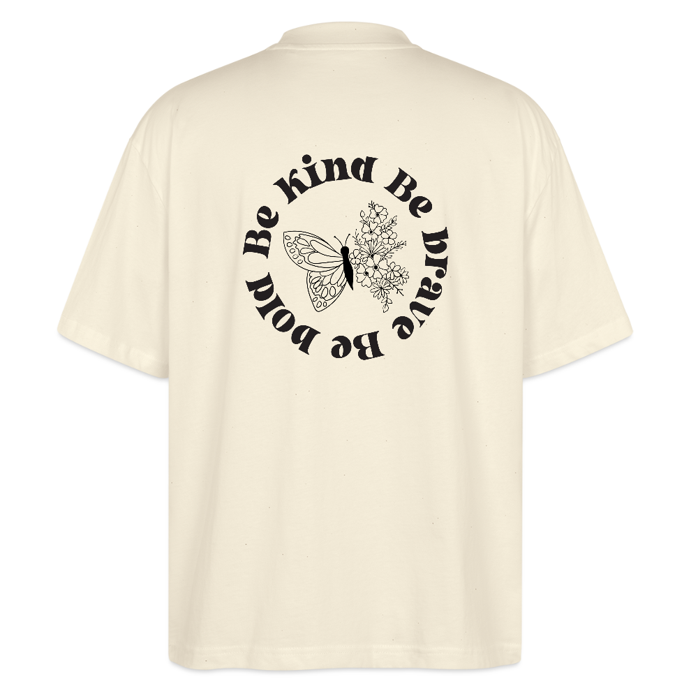 Be Kind Unisex Oversize Bio-T-Shirt - Weißgrau