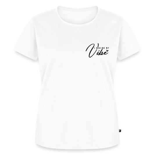 I decide my vibe - Bio Frauen T-Shirt - Weiß