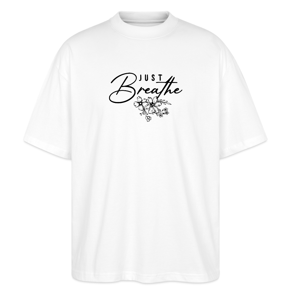 Just Breathe Unisex Oversize Bio-T-Shirt - Weiß