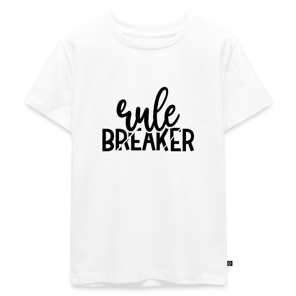 Rule Breaker - Kinder Bio T-Shirt - Weiß