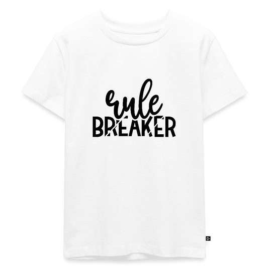 Rule Breaker - Kinder Bio T-Shirt - Weiß