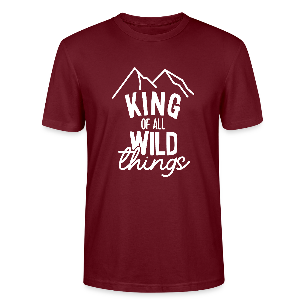 King of all wild things - Bio Unisex T-Shirt - Burgunderrot