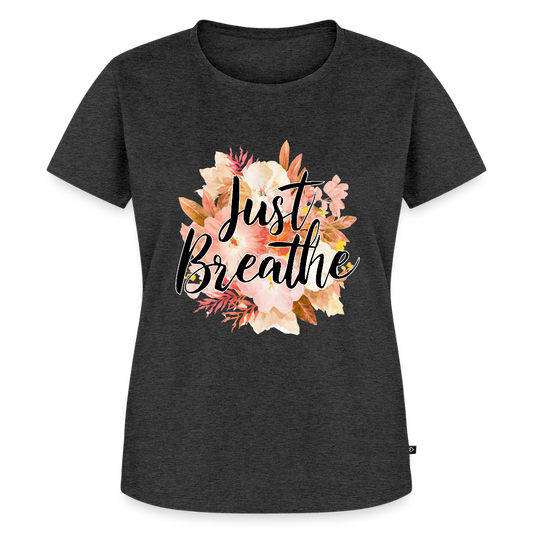 Just Breathe - Bio Frauen T-Shirt - Anthrazit meliert