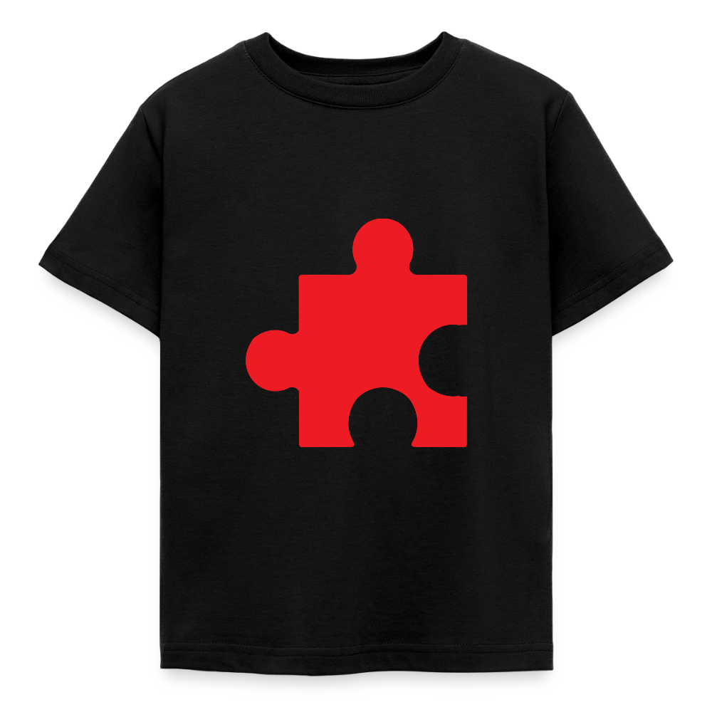 Puzzle Kinder T-Shirt - Schwarz