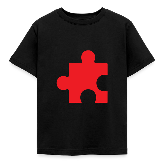Puzzle Kinder T-Shirt - Schwarz