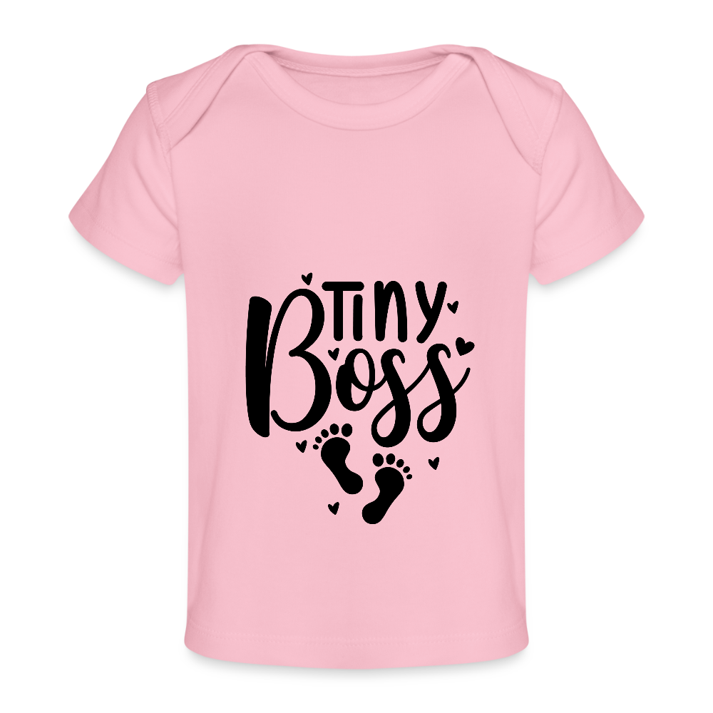 tiny Boss - Baby Bio-T-Shirt - Hellrosa