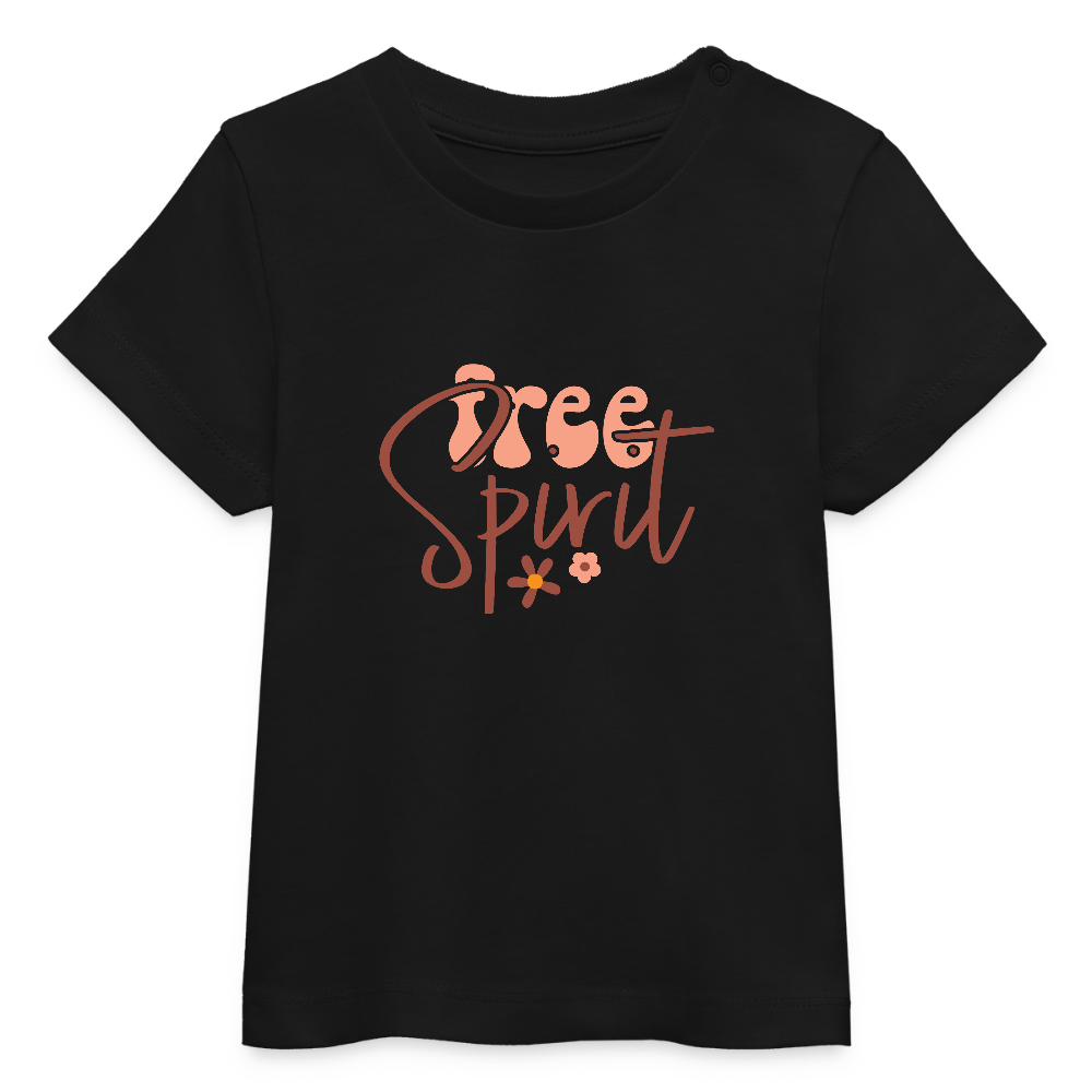 free Spirit - Bio Baby T-Shirt - Schwarz