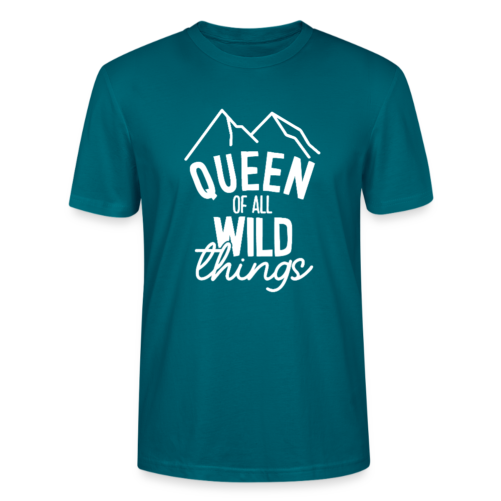 Queen of all wild things - Bio Unisex T-Shirt - Ozeanblau