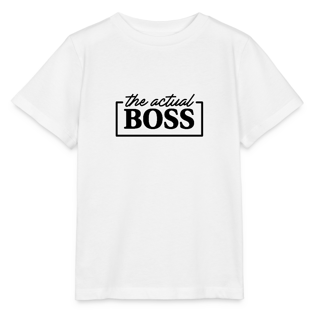 The actual Boss - Bio Kinder T-Shirt - Weiß