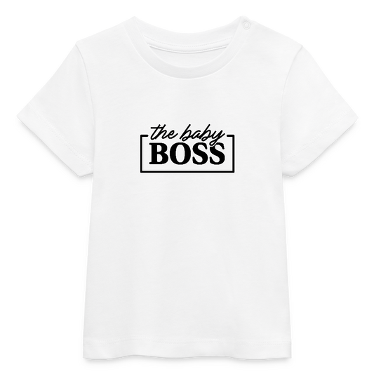 the baby Boss - Bio Baby T-Shirt - Weiß