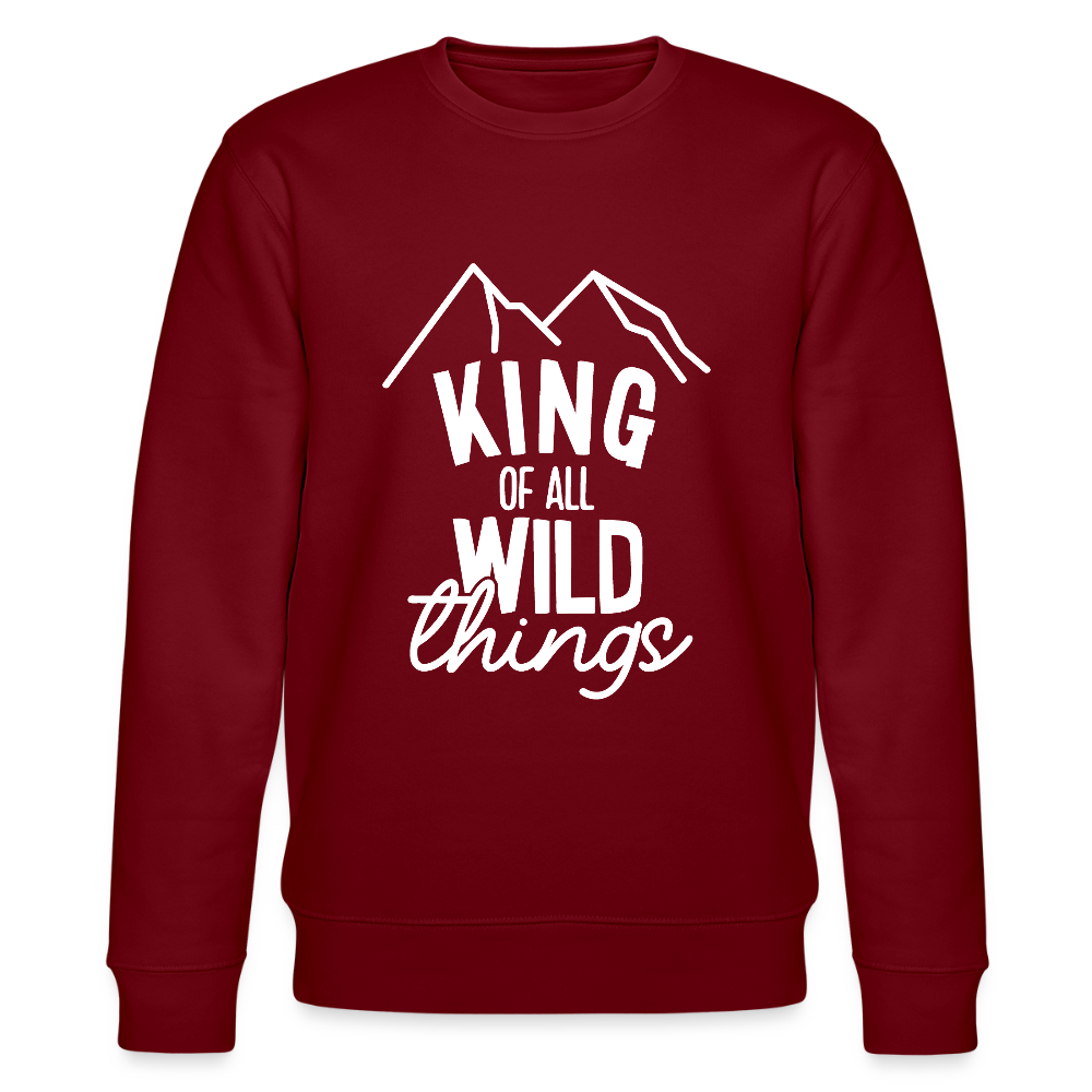 King of all wild things - Bio Unisex Sweatshirt - Burgunderrot
