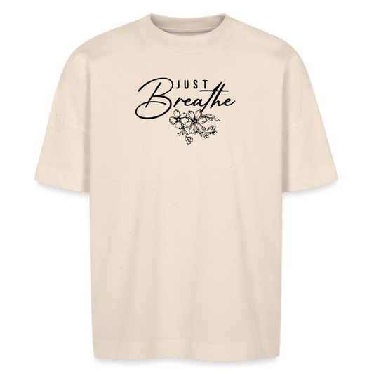 Just Breathe Unisex Oversize Bio-T-Shirt - Naturweiß