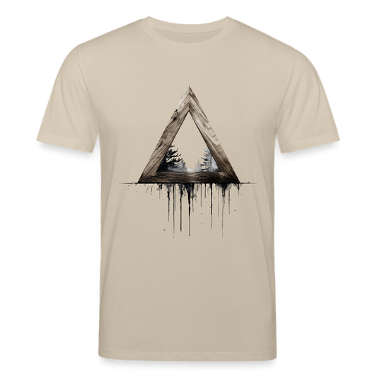 Dreieck Holz - Bio Unisex T-Shirt - Beige