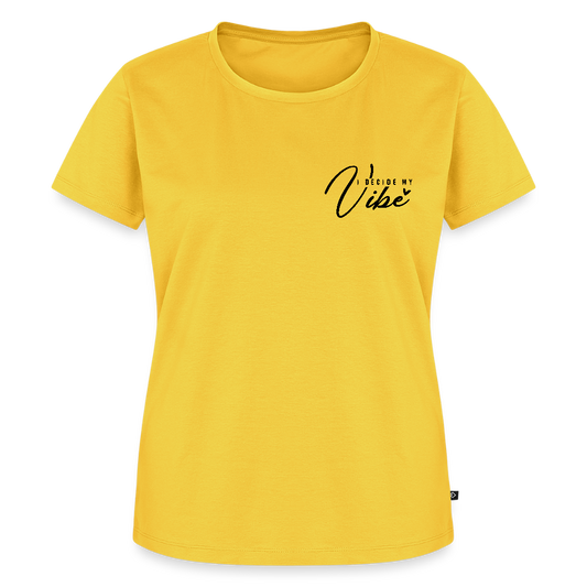 I decide my vibe - Bio Frauen T-Shirt - Gelb