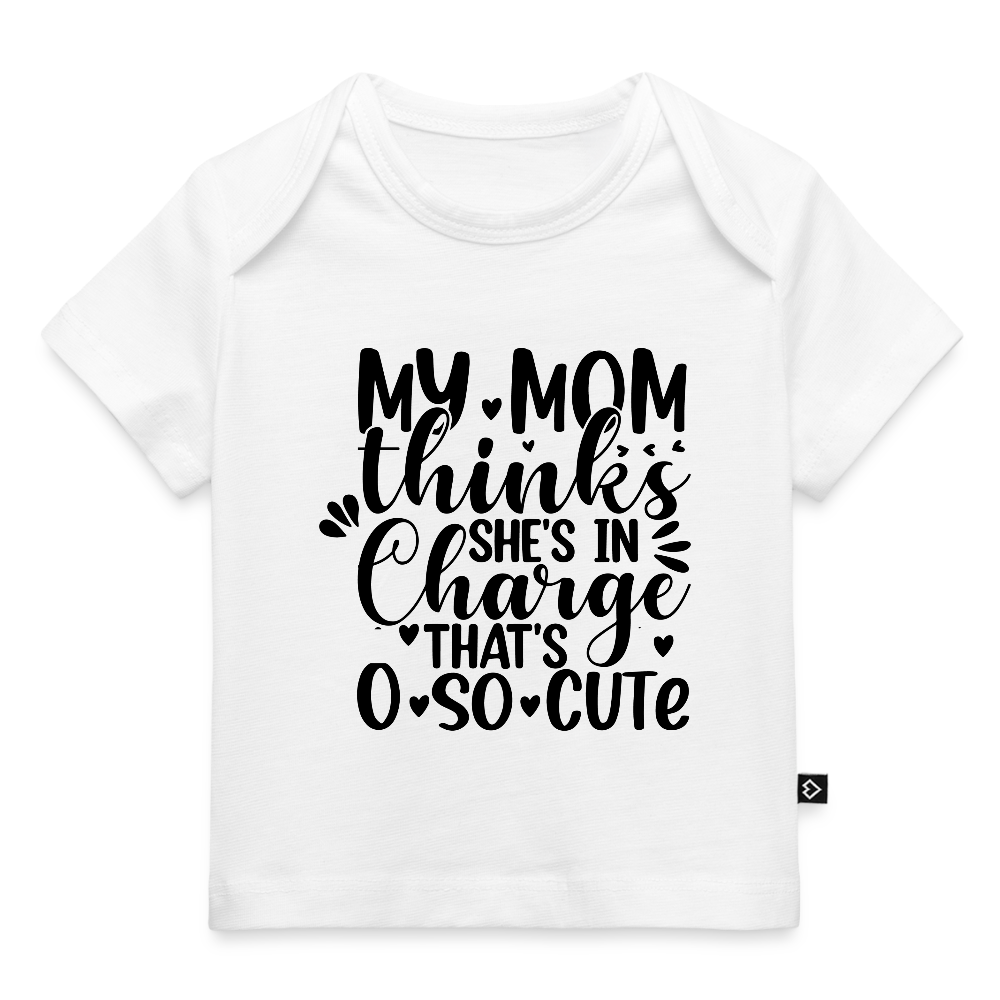 Mom in Charge - Baby Bio-T-Shirt - Weiß