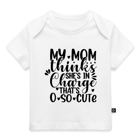 Mom in Charge - Baby Bio-T-Shirt - Weiß