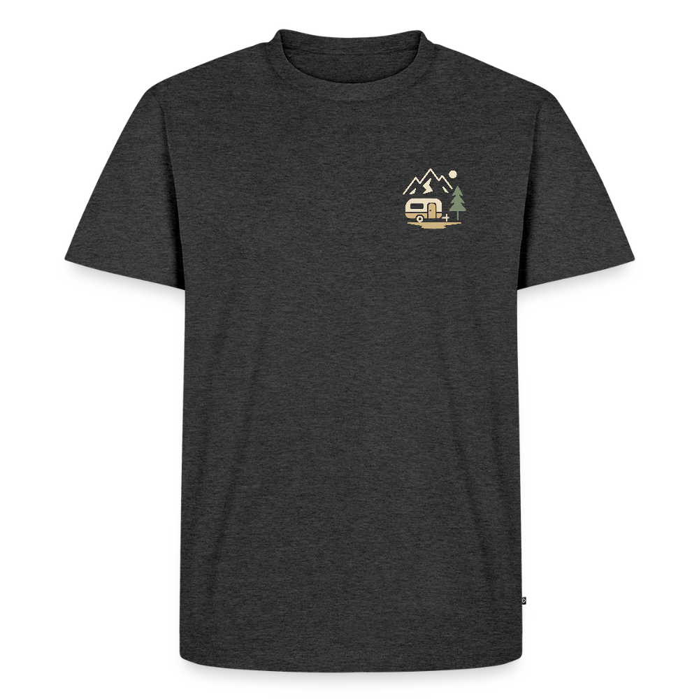 Wohnwagen - Bio Männer T-Shirt - Anthrazit meliert