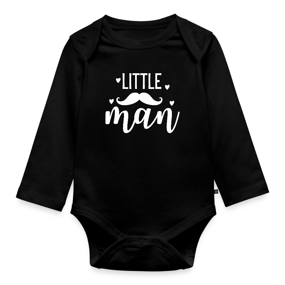 little man Baby Bio-Langarm-Body - Schwarz