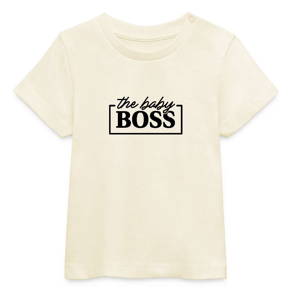 the baby Boss - Bio Baby T-Shirt - Weißgrau