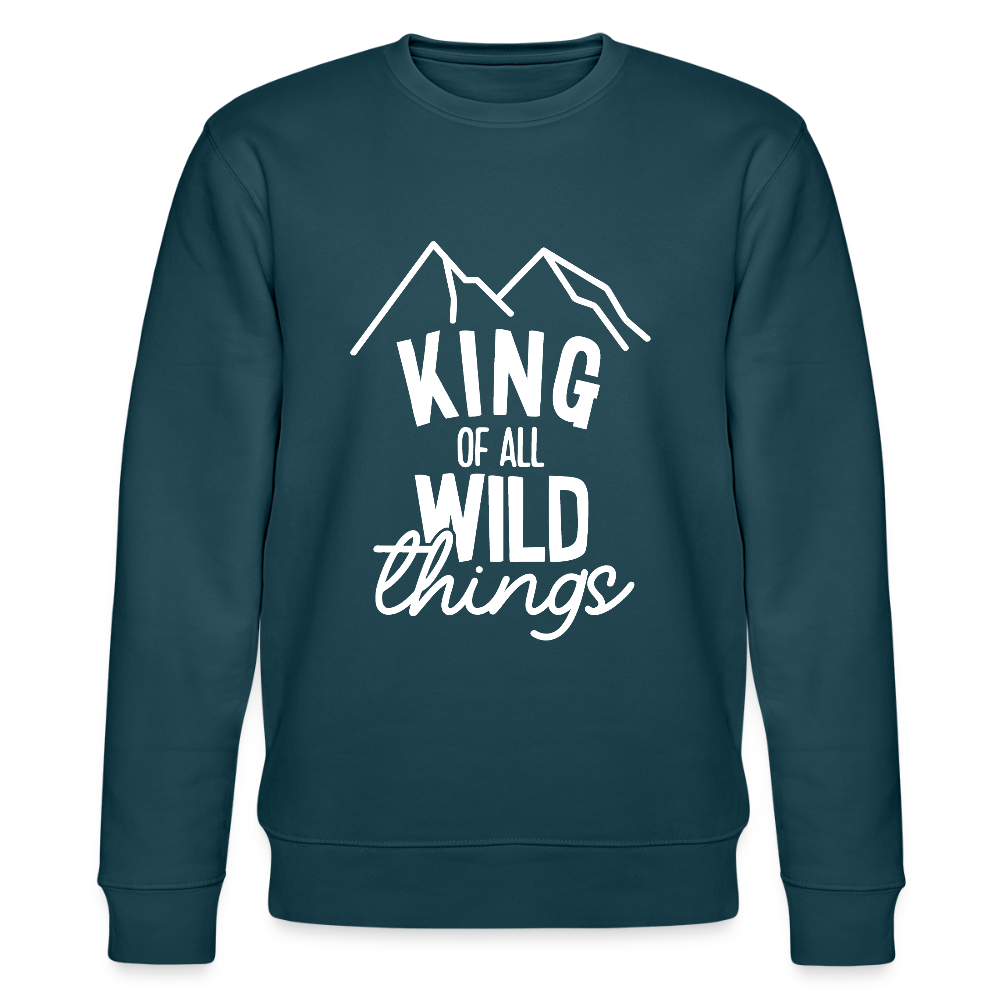 King of all wild things - Bio Unisex Sweatshirt - Dunkles Petrol