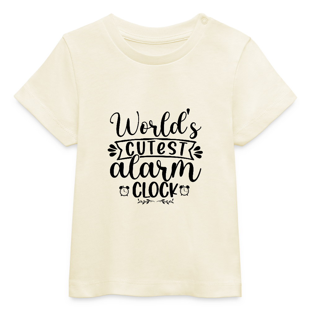 Worlds cutest alarm clock - Bio Baby T-Shirt - Natur