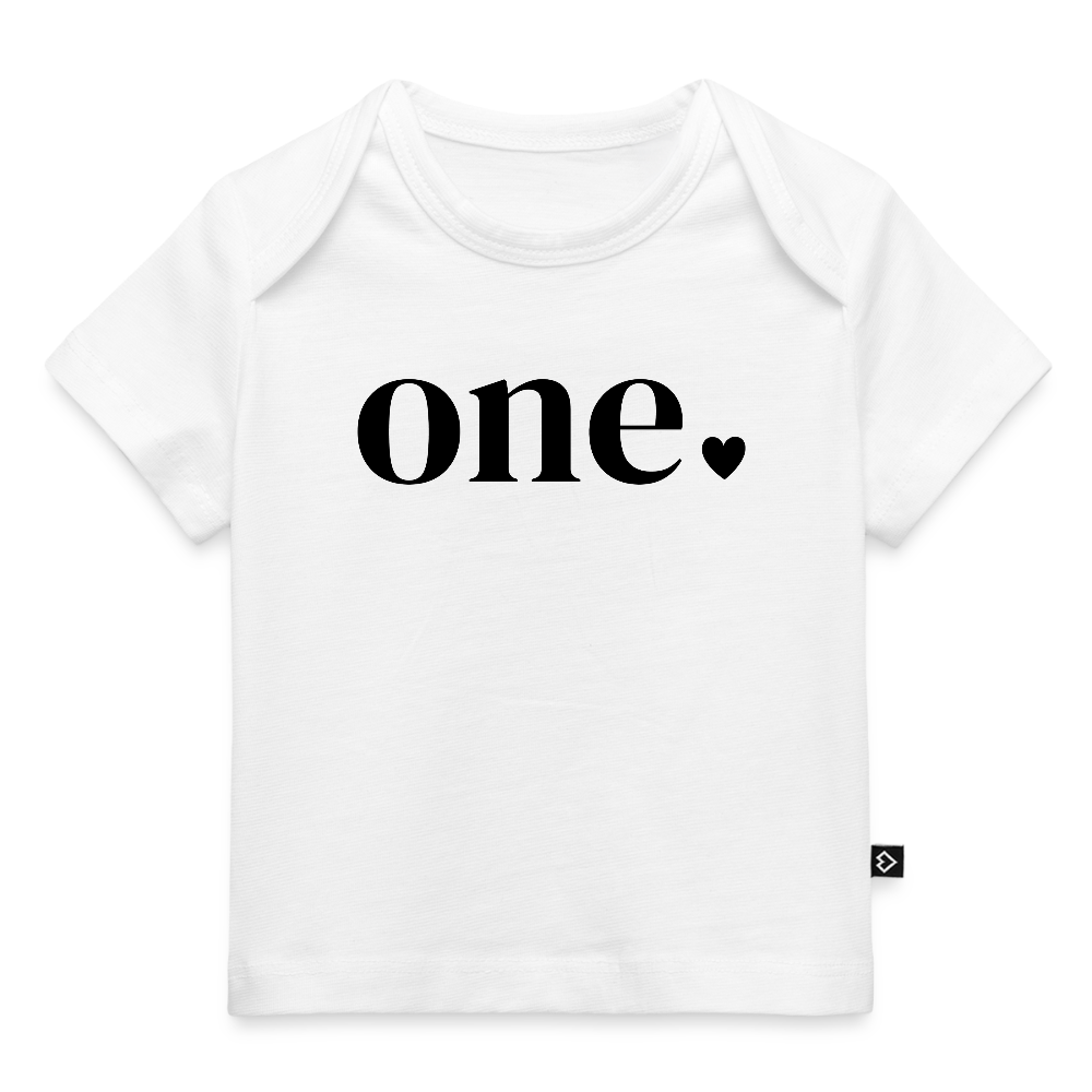 One Herz - Baby Bio-T-Shirt - Weiß