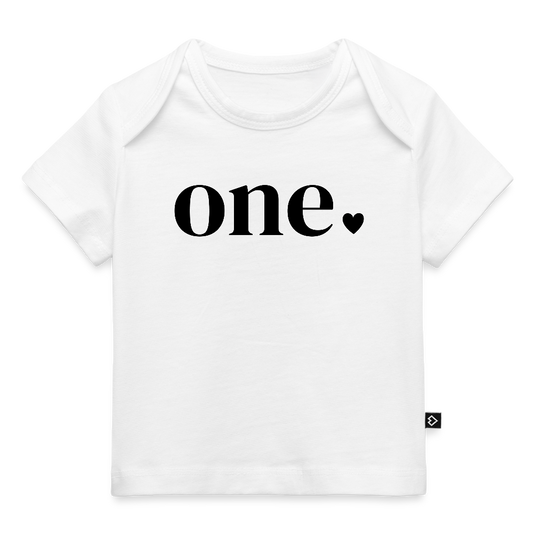 One Herz - Baby Bio-T-Shirt - Weiß
