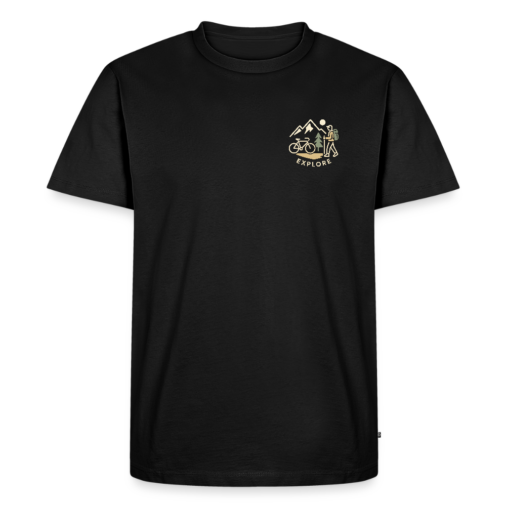 Explore - Bio Männer T-Shirt - Schwarz