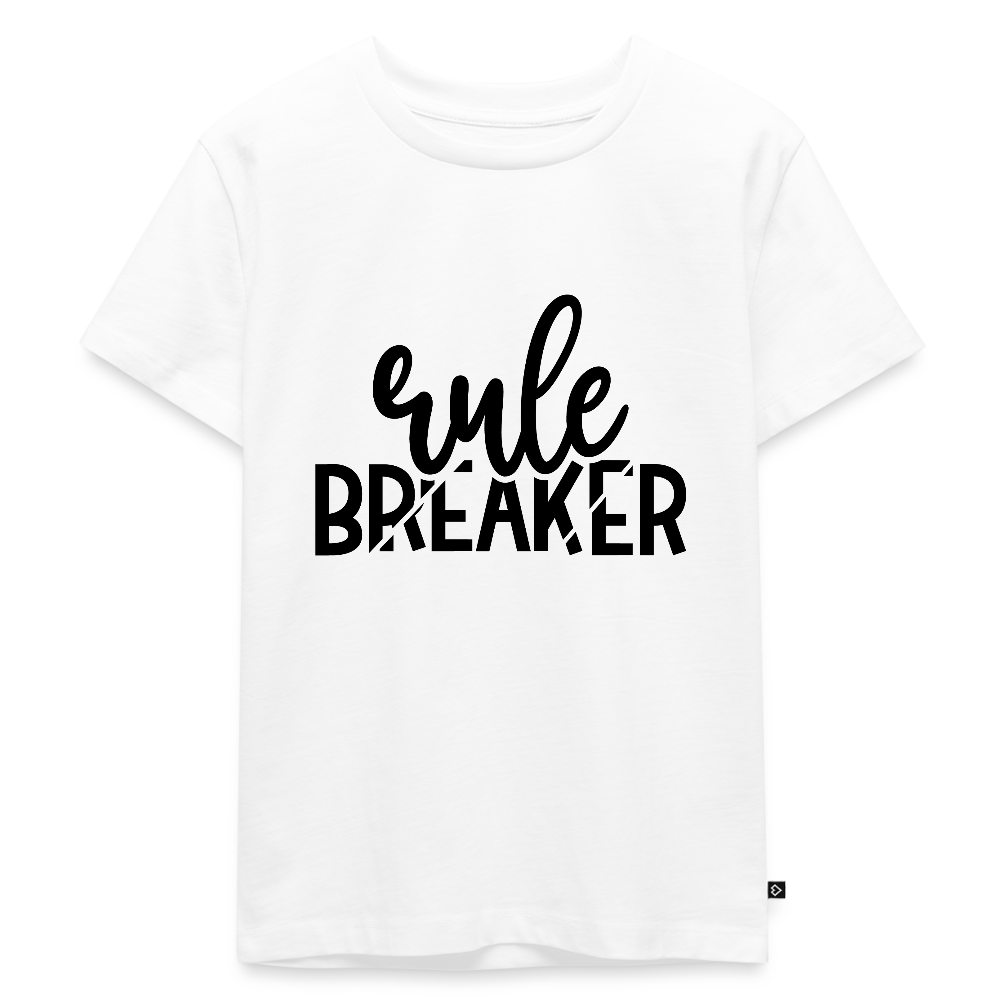 Rule Breaker - Kinder Bio T-Shirt - Weiß