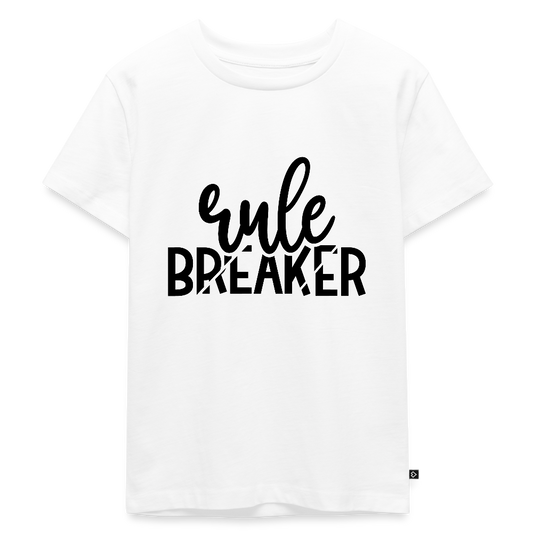 Rule Breaker - Kinder Bio T-Shirt - Weiß