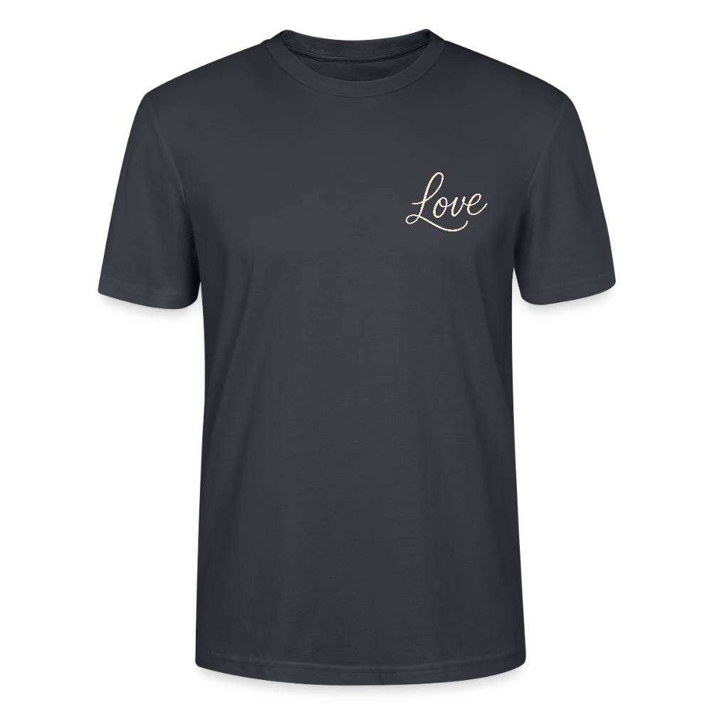 Love - Bio Unisex T-Shirt - Dunkles Graublau