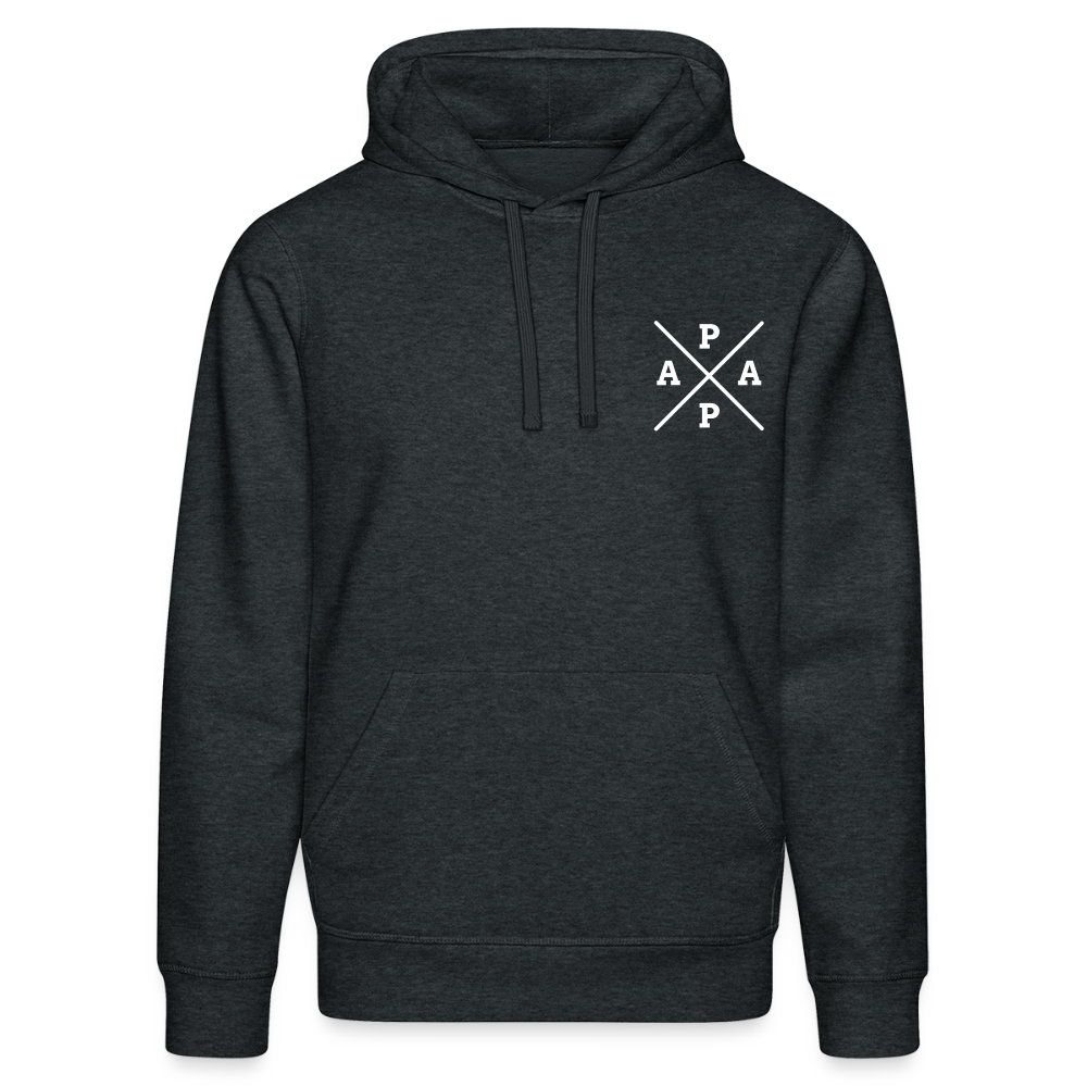 Papa - Bio Unisex Hoodie - Dunkelgrau meliert