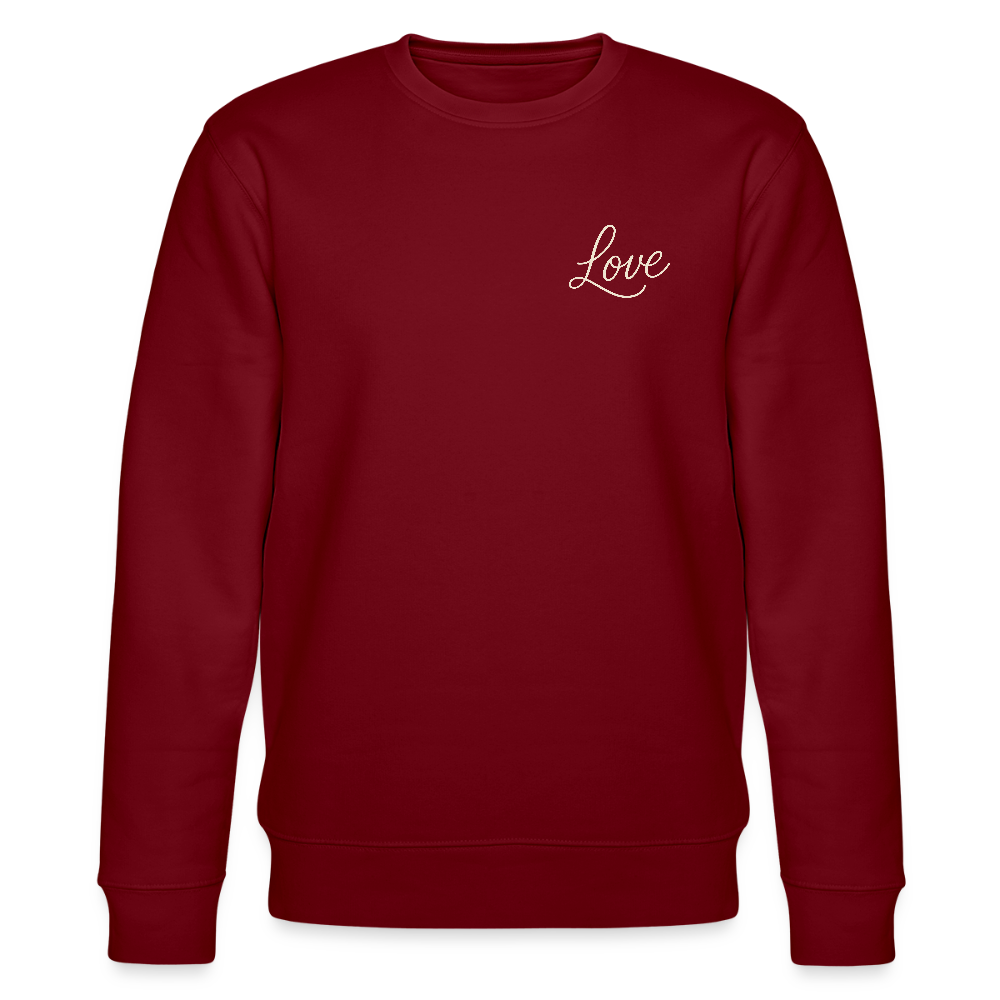 Love - Bio Unisex Sweatshirt - Burgunderrot