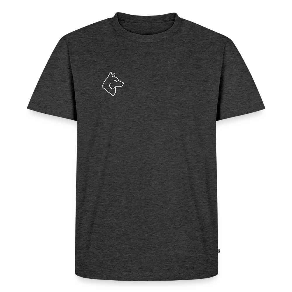 Wolf - Bio Männer T-Shirt - Anthrazit meliert