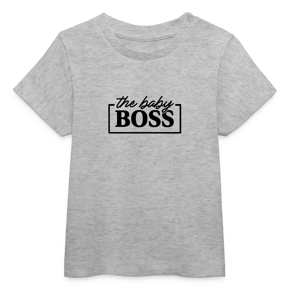 the baby Boss - Bio Baby T-Shirt - Grau meliert