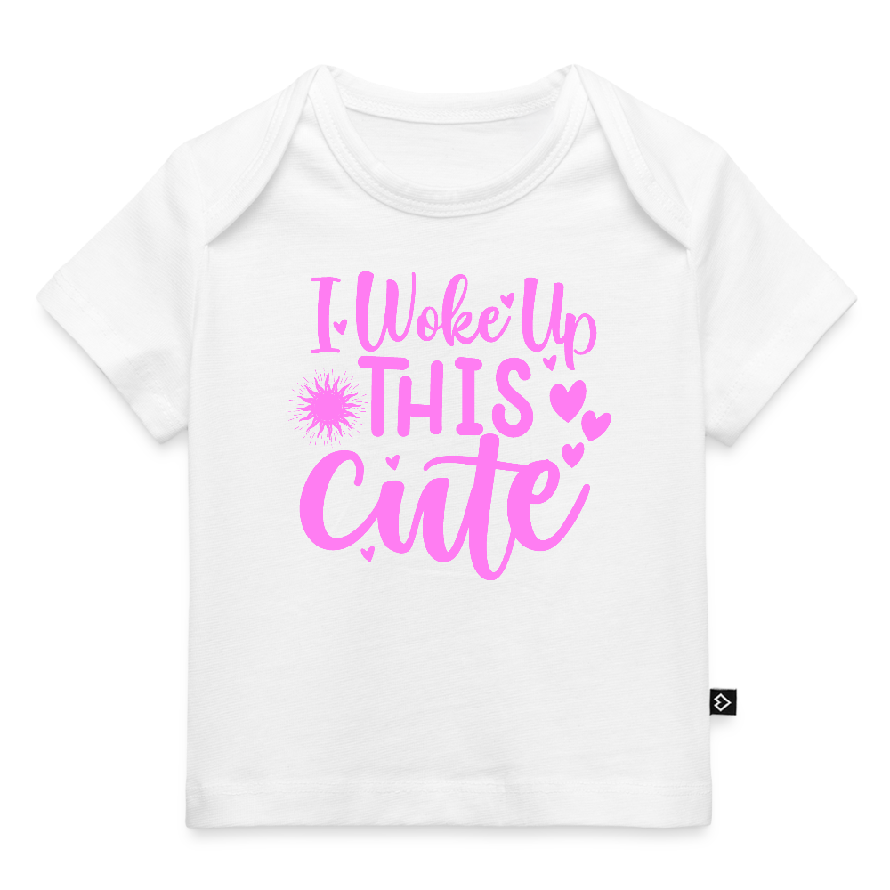 I woke up this cute - Baby Bio-T-Shirt - Weiß