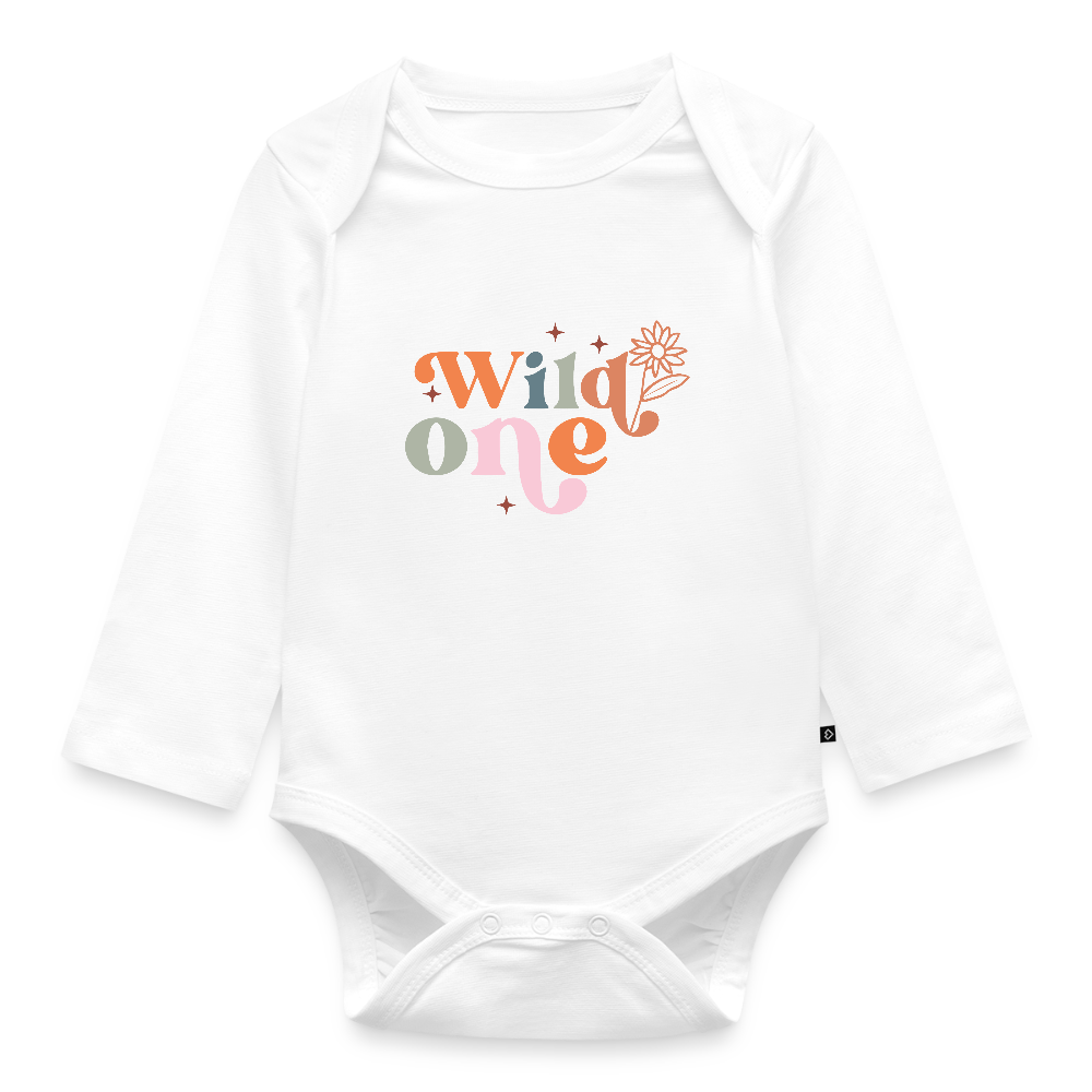 Wild One Baby Bio-Langarm-Body - Weiß