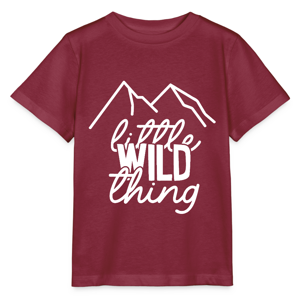 little wild thing - Bio Kinder T-Shirt - Burgunderrot