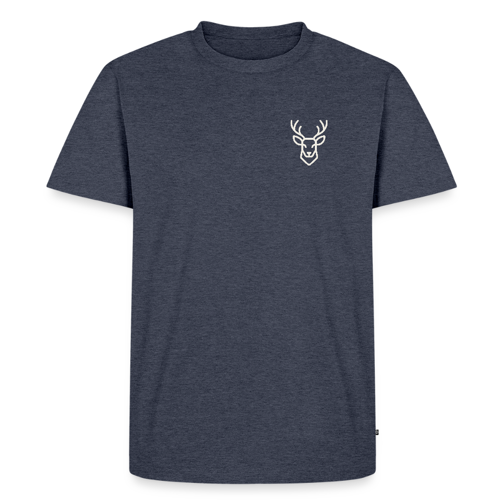 Hirsch - Bio Männer T-Shirt - Jeansblau 