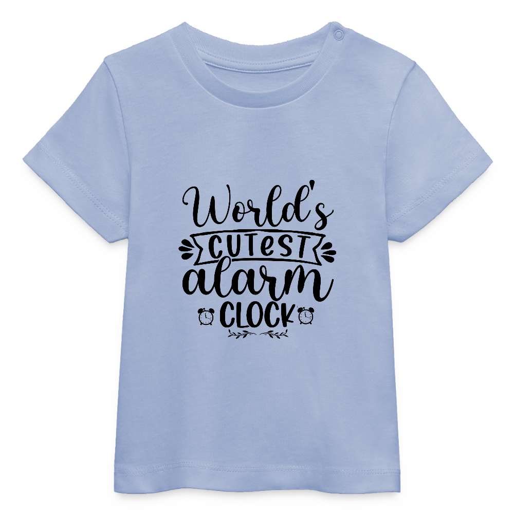 Worlds cutest alarm clock - Bio Baby T-Shirt - Sky