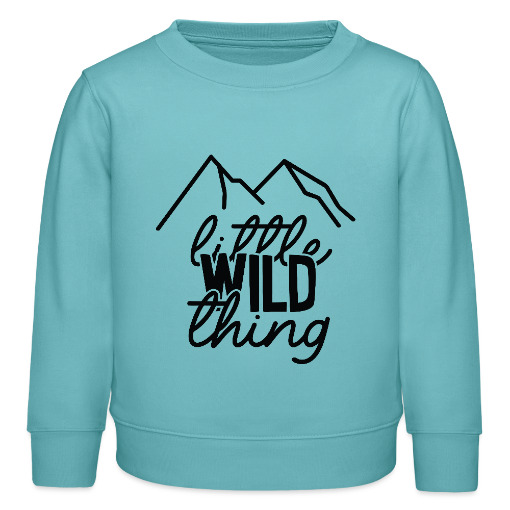 little wild thing -  Bio Kinder Sweatshirt - Pastelltürkis