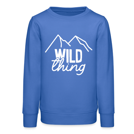 wild thing -  Bio Kinder Sweatshirt - carolina Blue