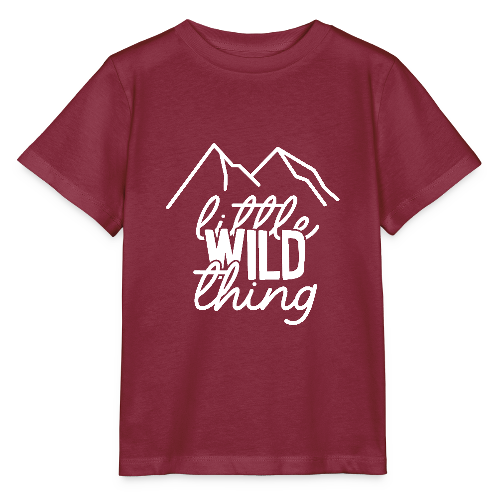 little wild thing - Bio Kinder T-Shirt - Burgunderrot